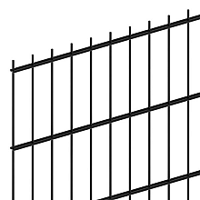 Dubbelstaafmat Zwart 103x250 maaswijdte 5x20 cm Staafdikte 6/5/6 mm
